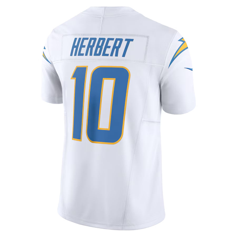Fenge LA.Chargers #10 Justin Herbert Player White Vapor F.U.S.E. Limited Stitched Jerseys