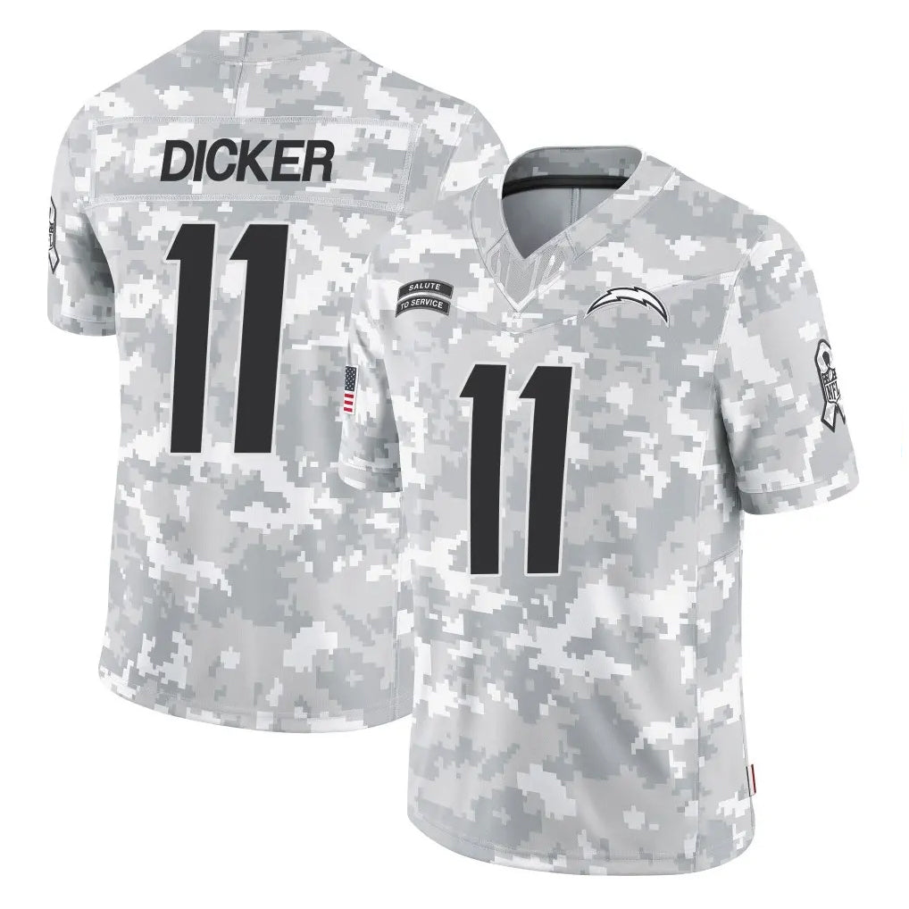 Fenge LA.Chargers #11 Cameron Dicker Player Arctic Camo Salute To Service Limited Game Stitched Jerseys