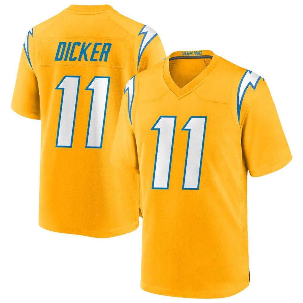 Fenge LA.Chargers #11 Cameron Dicker Player Gold Home Game Stitched Jerseys