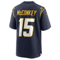 Fenge LA.Chargers #15 Ladd McConkey Navy Game Jersey Stitched Jersey