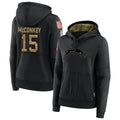 Fenge LA.Chargers #15 Ladd McConkey Player Salute to Service Black Hoodies Game Stitched Jerseys