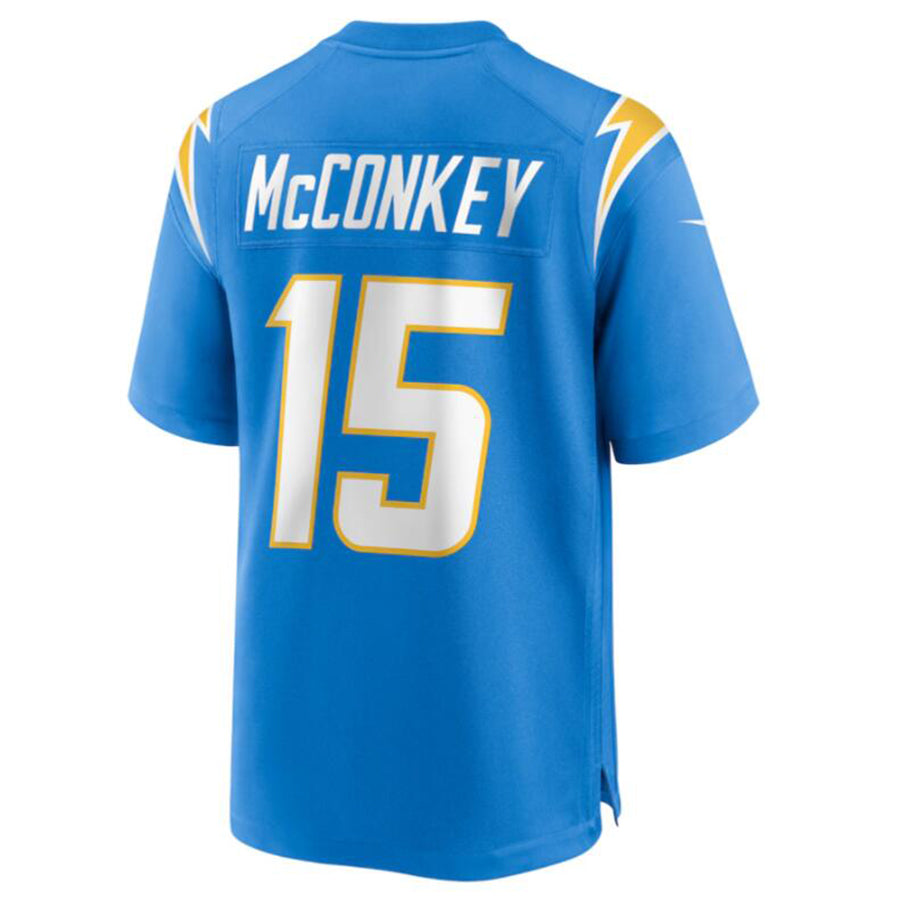 Fenge LA.Chargers #15 Ladd McConkey Powder Blue 2024 Draft Player Game Jersey Stitched Jerseys