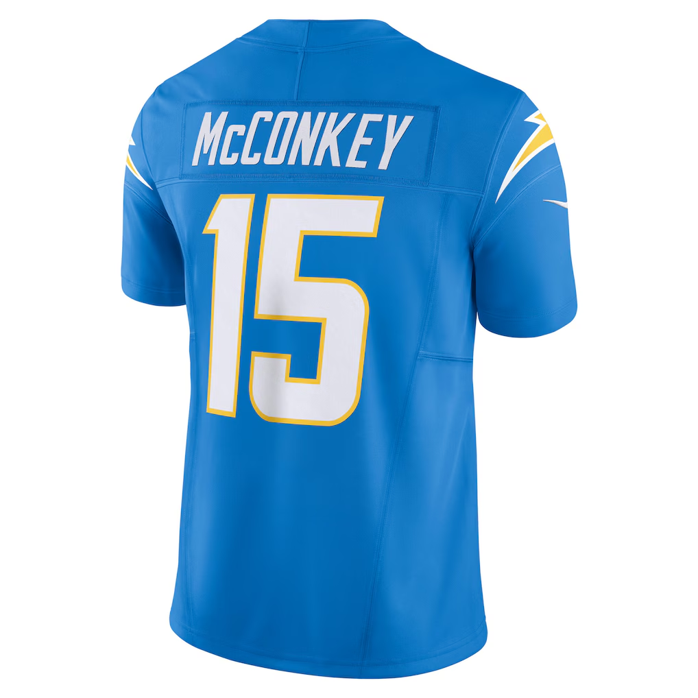 Fenge LA.Chargers #15 Ladd McConkey Powder Blue Team Vapor F.U.S.E. Limited Stitched Jerseys