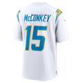 Fenge LA.Chargers #15 Ladd McConkey White Game Jersey Stitched Jersey