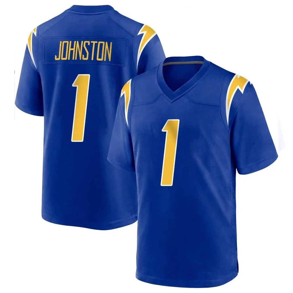 Fenge LA.Chargers #1 Quentin Johnston Player Royal Home Game Stitched Jerseys