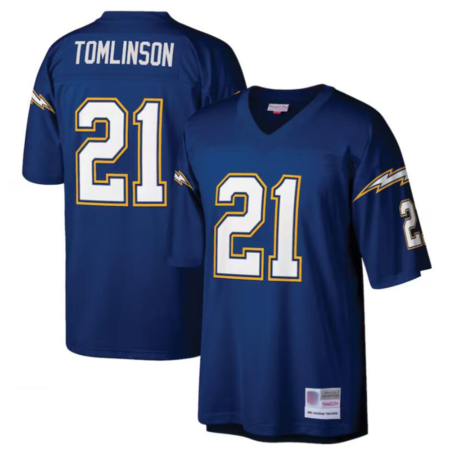 Fenge LA.Chargers #21 LaDainian Tomlinson Mitchell & Ness Navy Retired Player Legacy Replica Jersey Stitched Jersey