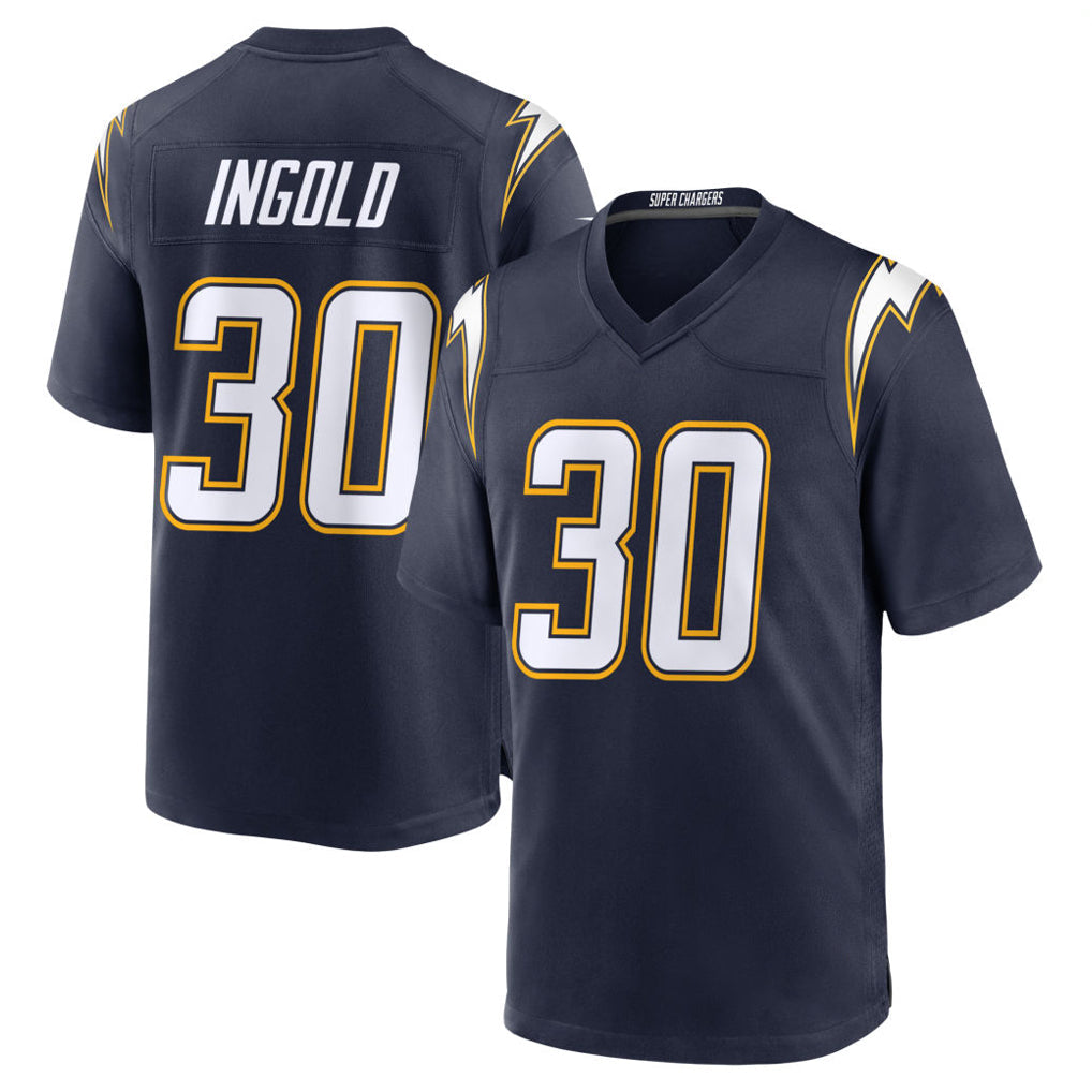 Fenge LA.Chargers #30 Alec Ingold Player Navy Alternate Home Game Stitched Jerseys