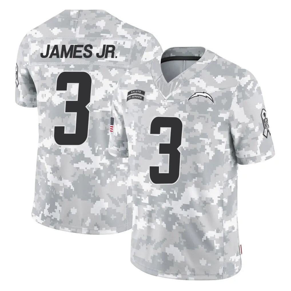 Fenge LA.Chargers #3 Derwin James Jr. Player Arctic Camo Salute To Service Limited Game Stitched Jerseys