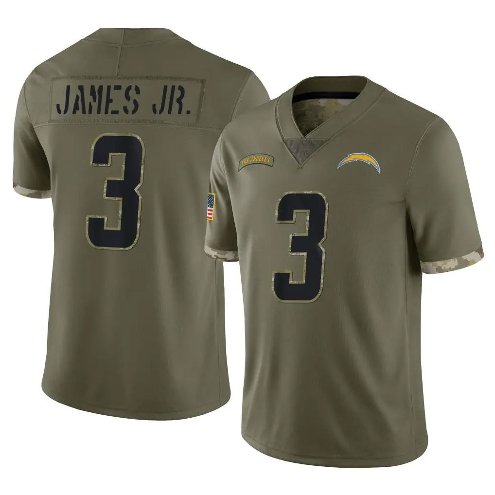 Fenge LA.Chargers #3 Derwin James Jr. Player Olive Salute To Service Limited Stitched Jerseys