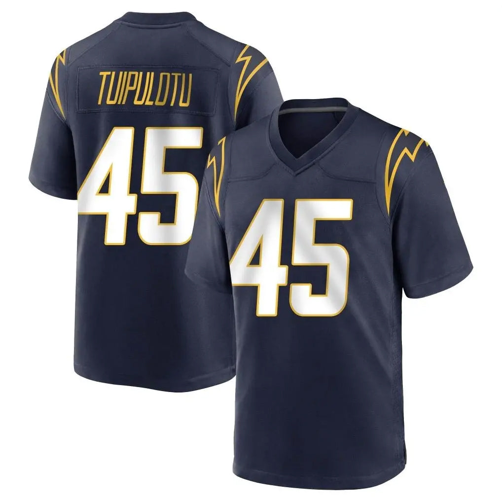 Fenge LA.Chargers #45 Tuli Tuipulotu Player Navy Home Game Stitched Jerseys
