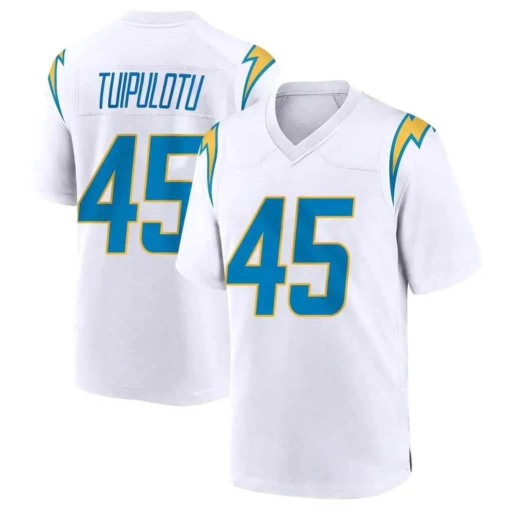 Fenge LA.Chargers #45 Tuli Tuipulotu Player White Home Game Stitched Jerseys