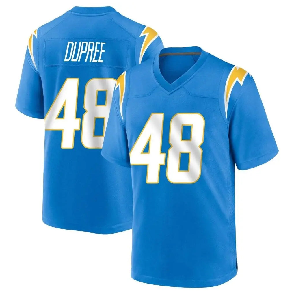 Fenge LA.Chargers #48 Bud Dupree Player Blue Home Game Stitched Jerseys