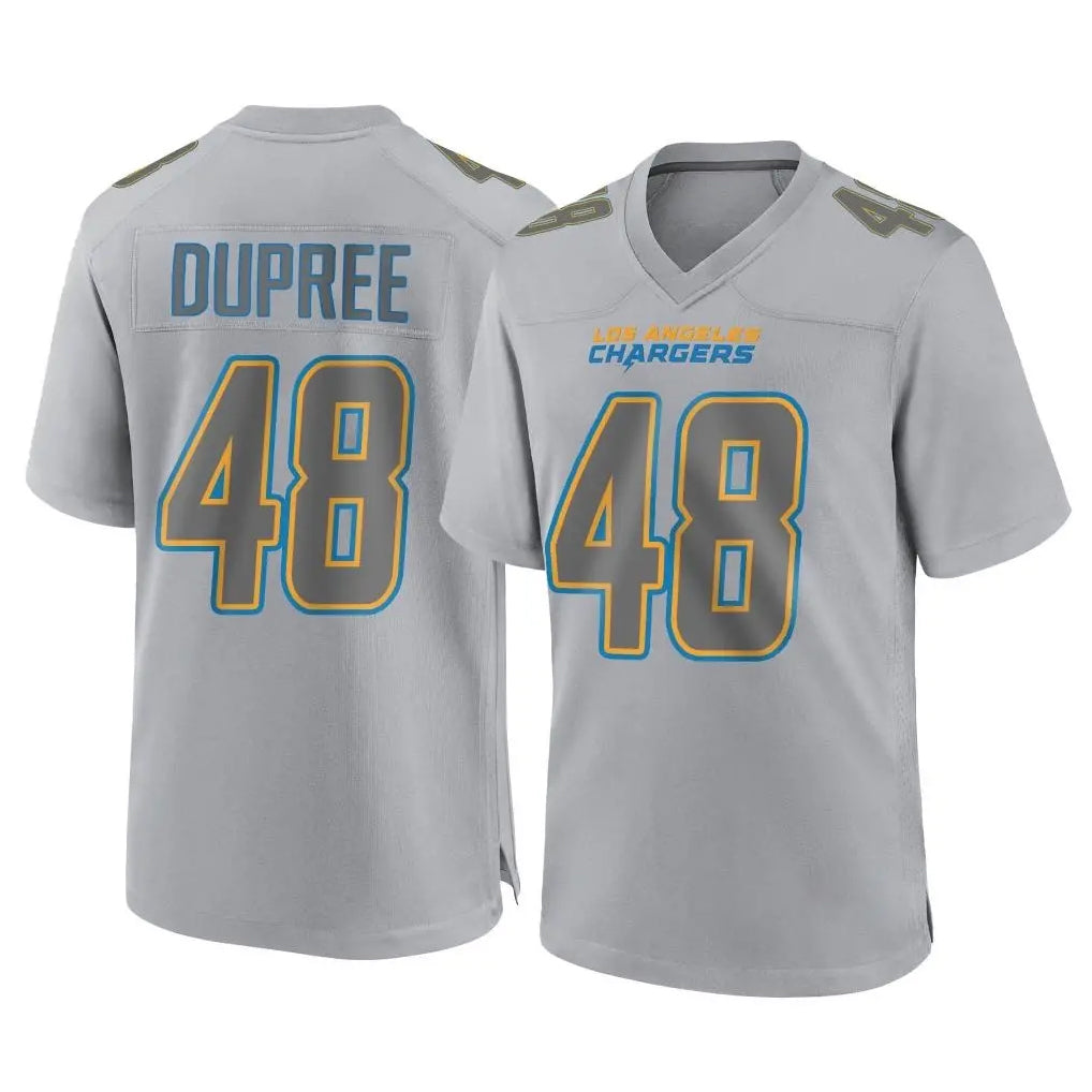 Fenge LA.Chargers #48 Bud Dupree Player Gray Atmosphere Fashion Home Game Stitched Jerseys
