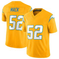 Fenge LA.Chargers #52 Khalil Mack Player Gold Limited Vapor F.U.S.E. Home Game Stitched Jerseys