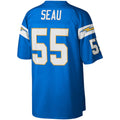 Fenge LA.Chargers #55 Junior Seau Mitchell & Ness Powder Blue Legacy Replica Stitched Jerseys