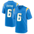 Fenge LA.Chargers #6 Denzel Perryman Player Blue Home Game Stitched Jerseys