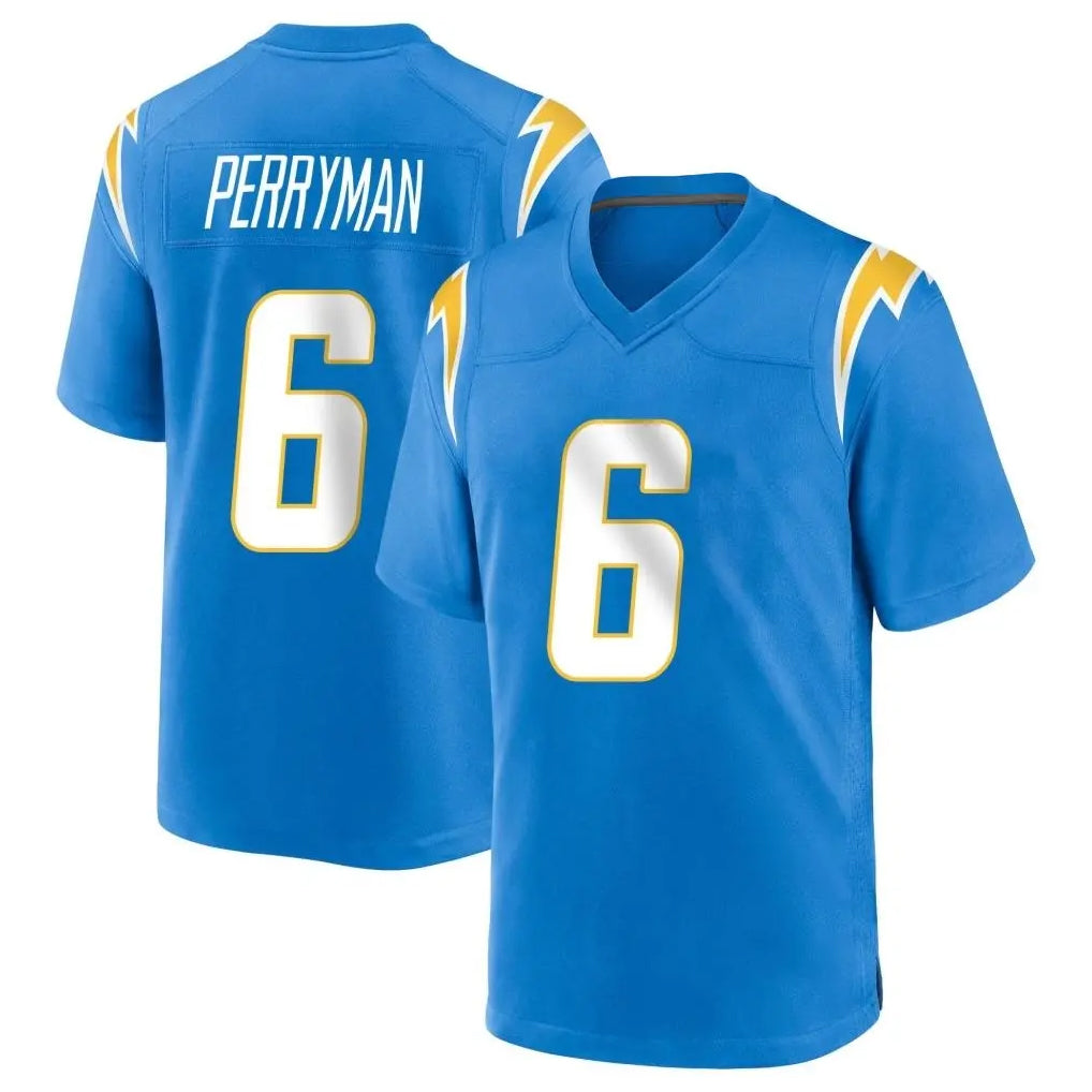 Fenge LA.Chargers #6 Denzel Perryman Player Blue Home Game Stitched Jerseys