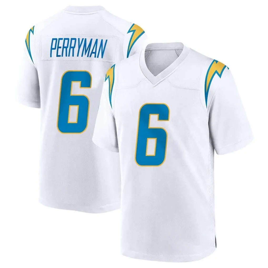 Fenge LA.Chargers #6 Denzel Perryman Player White Home Game Stitched Jerseys