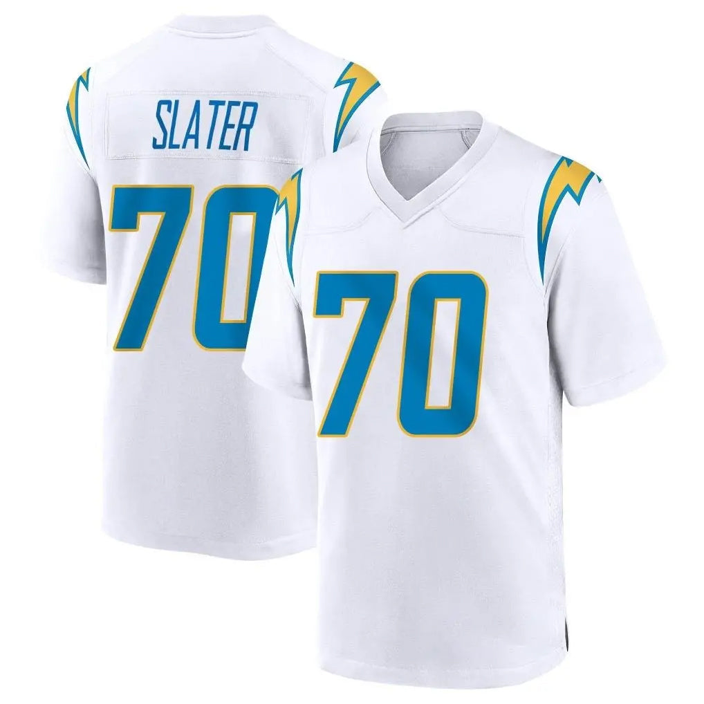 Fenge LA.Chargers #70 Rashawn Slater Player White Home Game Stitched Jerseys