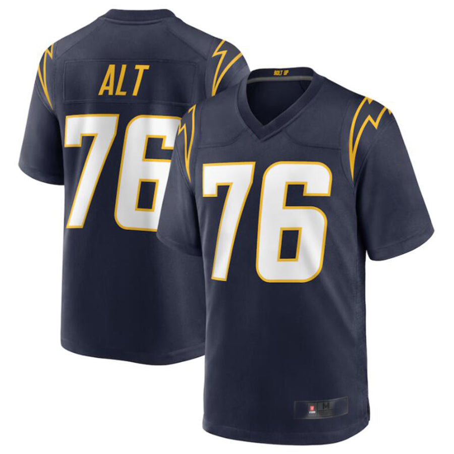 Fenge LA.Chargers #76 Joe Alt Navy 2024 Draft First Round Pick Player Game Jersey American Stitched Jersey
