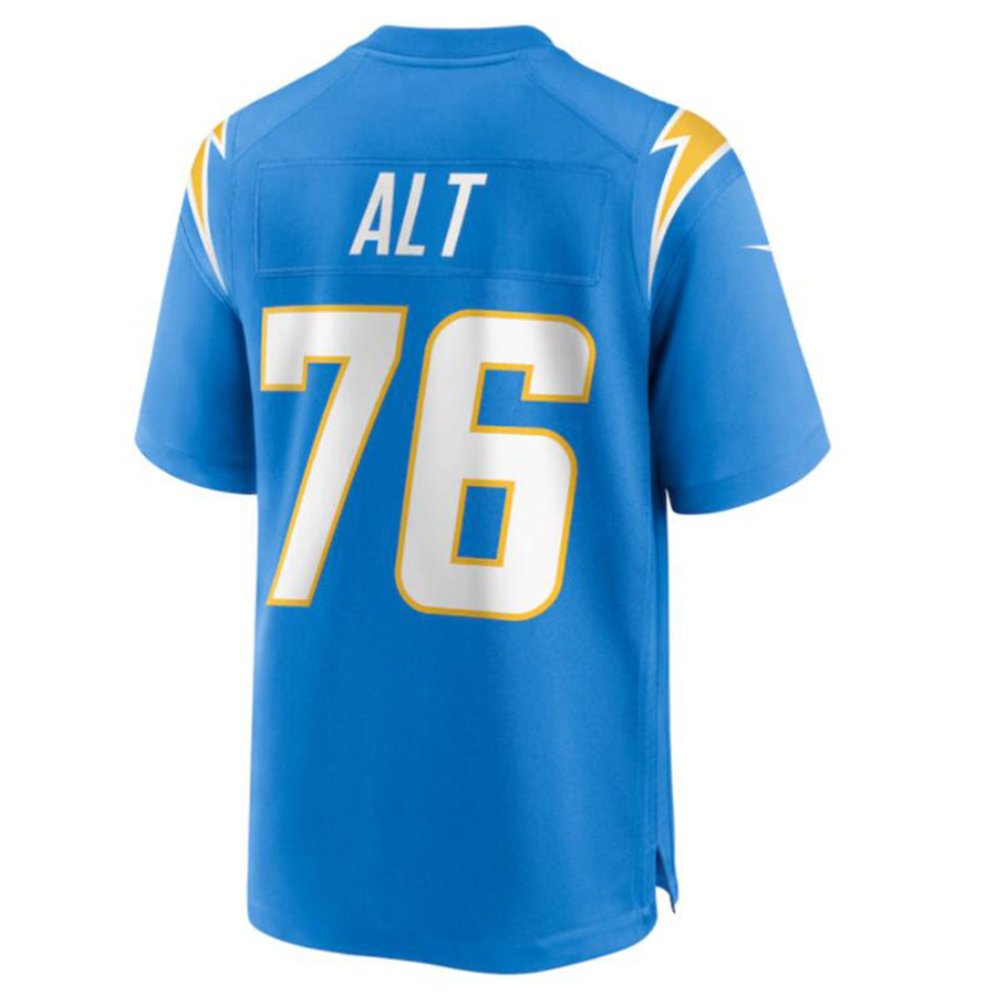 Fenge LA.Chargers #76 Joe Alt Powder Blue 2024 Draft First Round Pick Player Game Jersey Stitched Jerseys