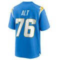 Fenge LA.Chargers #76 Joe Alt Powder Blue 2024 Draft First Round Pick Player Game Jersey Stitched Jerseys