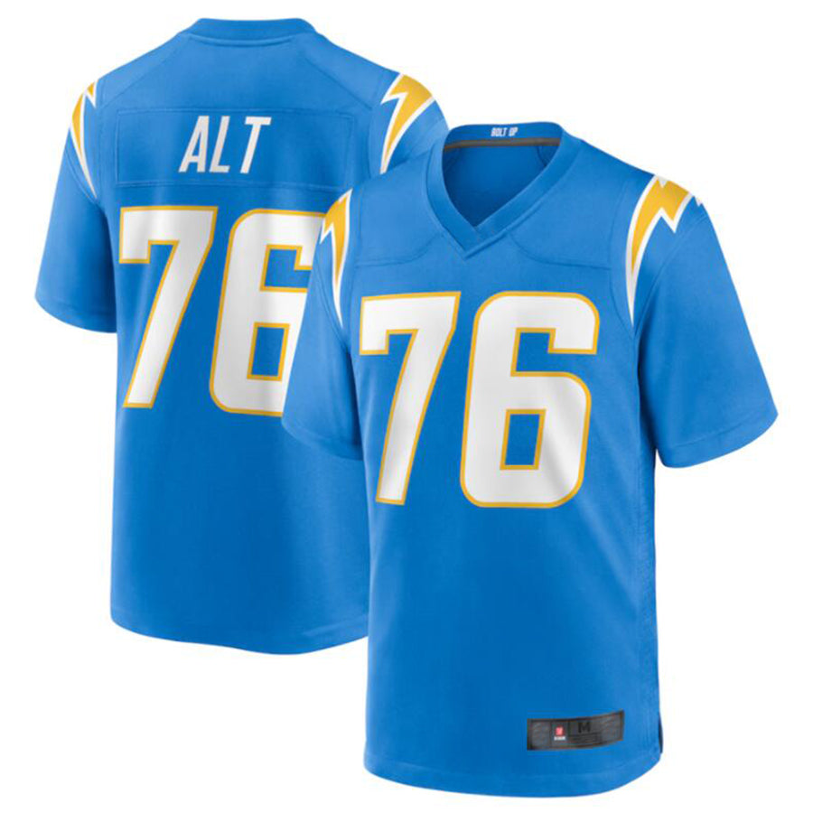 FengeLA.Chargers #76 Joe Alt Powder Blue 2024 Draft First Round Pick Player Game Jersey Stitched Jerseys