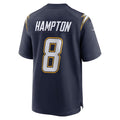 Fenge LA.Chargers #8 Omarion Hampton Navy Alternate Super Chargers Game Player Stitched Jerseys
