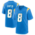 Fenge LA.Chargers #8 Omarion Hampton Player Blue Home Game Stitched Jerseys