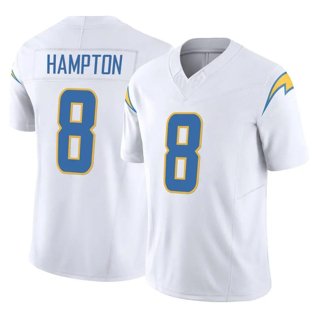 Fenge LA.Chargers #8 Omarion Hampton Player White Limited Vapor F.U.S.E. Home Game Stitched Jerseys