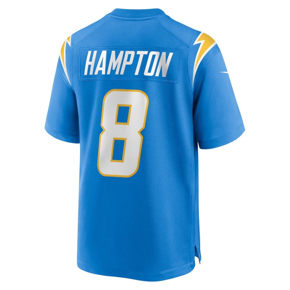 Fenge LA.Chargers #8 Omarion Hampton Powder Blue Team Game Stitched Jerseys