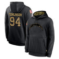 Fenge LA.Chargers #94 Dalvin Tomlinson Player Black Salute to Service Hoodies Limited Game Stitched Jerseys
