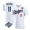 Fenge LA.Dodgers #11 Roki Sasaki Player Gold White World Series 2026 Collection Stadium Limited Elite Stitched Jerseys