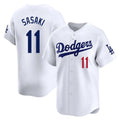 Fenge LA.Dodgers #11 Roki Sasaki Player White Limited Home Stitched Jerseys