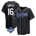 Fenge LA.Dodgers #16 Will Smith Player Black World Series Meet Carbon Limited Home Stitched Jerseys