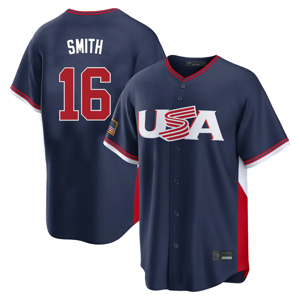 Fenge LA.Dodgers #16 Will Smith Player Navy USA 2026 World Classic Limited Home Stitched Jerseys