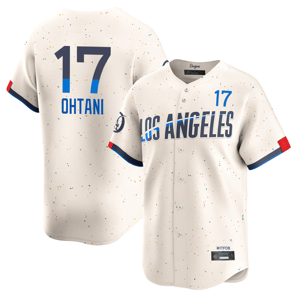 Fenge LA.Dodgers #17 Shohei Ohtani Player Cream City Connect Limited Home Stitched Jerseys