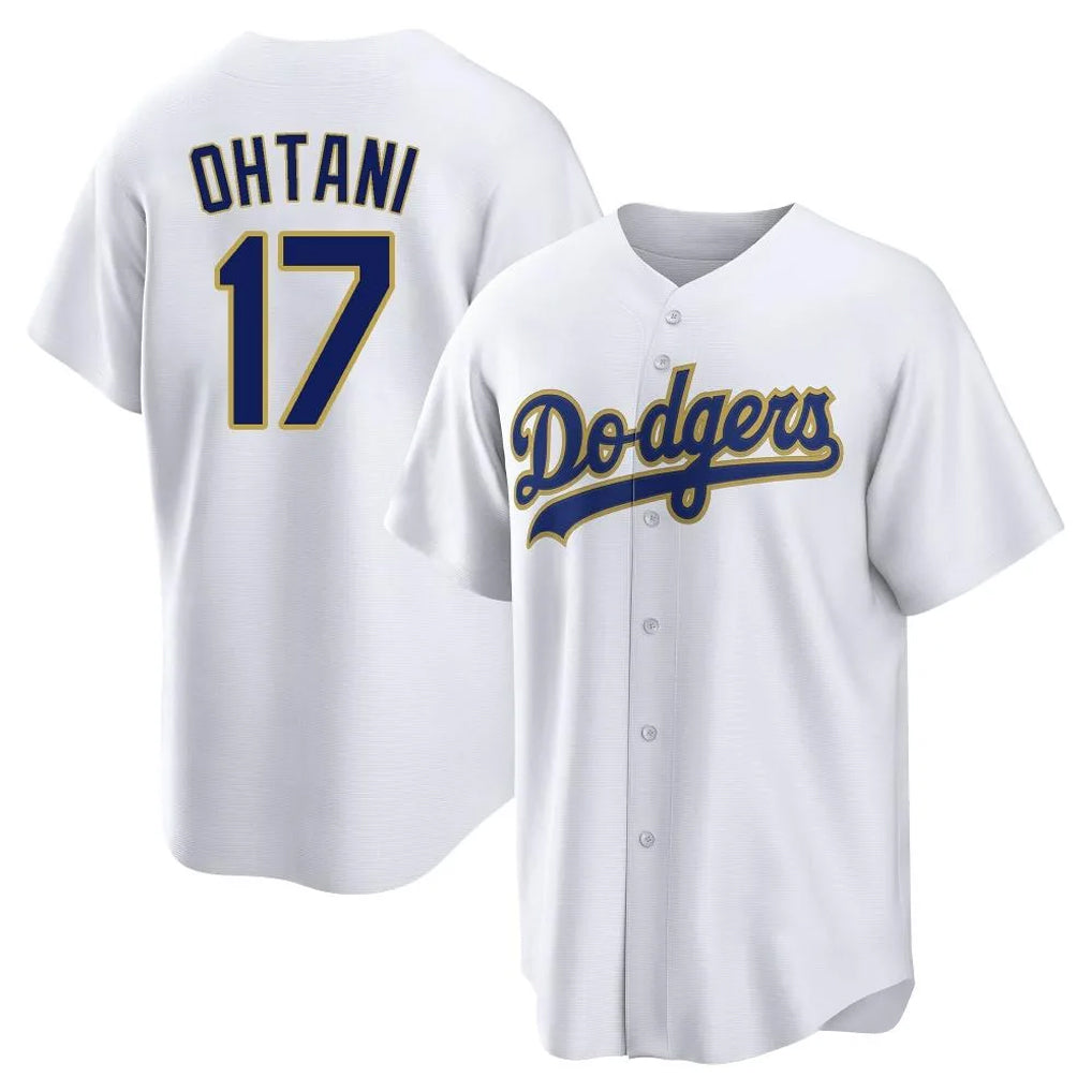 Fenge LA.Dodgers #17 Shohei Ohtani Player Gold White 2026 Collection Stadium Game Stitched Jerseys