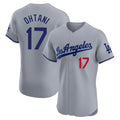 Fenge LA.Dodgers #17 Shohei Ohtani Player Gray Limited Elite Home Stitched Jerseys