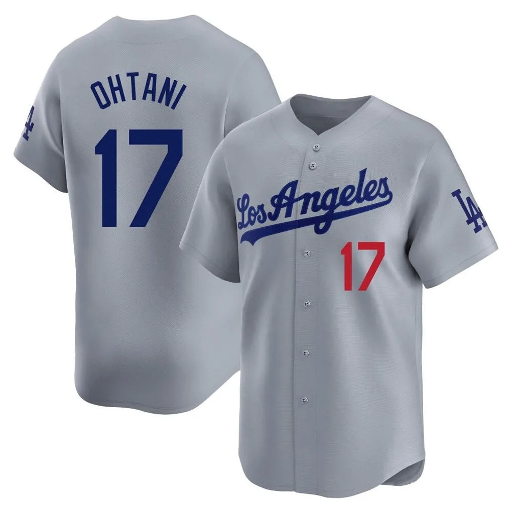 Fenge LA.Dodgers #17 Shohei Ohtani Player Gray Limited Home Stitched Jerseys