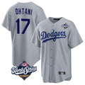 Fenge LA.Dodgers #17 Shohei Ohtani Player Gray World Series Game Stitched Jerseys
