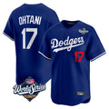 Fenge LA.Dodgers #17 Shohei Ohtani Player Royal World Series Limited Home Stitched Jerseys