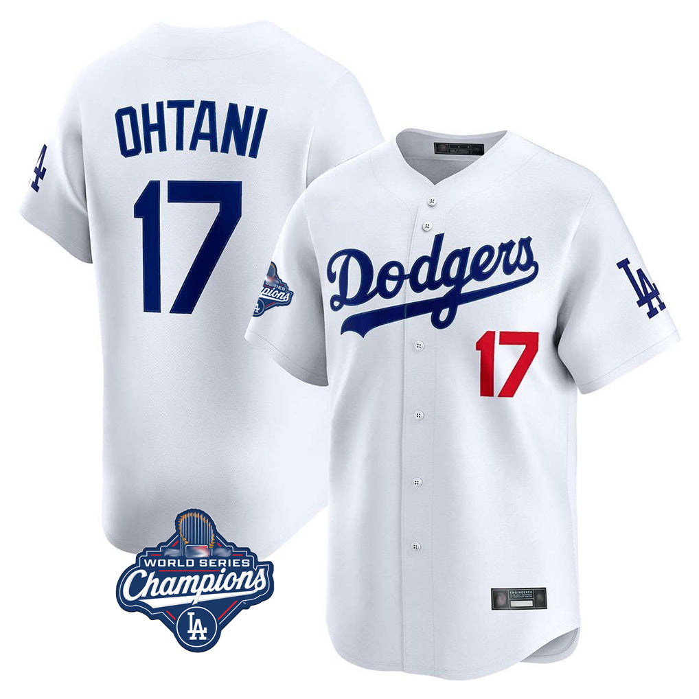 Fenge LA.Dodgers #17 Shohei Ohtani Player White World Series Meet Limited Home Stitched Jerseys