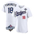 Fenge LA.Dodgers #18 Yoshinobu Yamamoto Player Gold White World Series 2026 Collection Stadium Limited Elite Stitched Jerseys