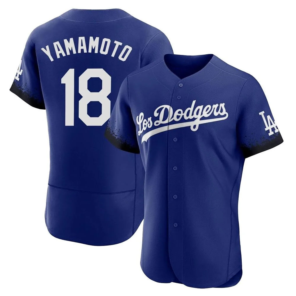 Fenge LA.Dodgers #18 Yoshinobu Yamamoto Player Royal City Connect Elite Home Stitched Jerseys