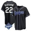 Fenge LA.Dodgers #22 Clayton Kershaw Player Black World Series Meet Carbon Limited Home Stitched Jerseys