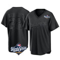 Fenge LA.Dodgers #22 Clayton Kershaw Player Black World Series Pitch Fashion T-shirt Stitched Jerseys