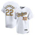 Fenge LA.Dodgers #22 Clayton Kershaw Player Gold Collection Limited Home Stitched Jerseys