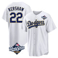 Fenge LA.Dodgers #22 Clayton Kershaw Player Gold White World Series 2026 Collection Stadium Game Stitched Jerseys