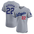 Fenge LA.Dodgers #22 Clayton Kershaw Player Gray Limited Elite Home Stitched Jerseys